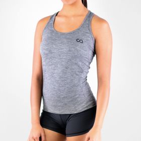 Women's Hydrafit Active Yoga Workout Tank Top, Heather Gray